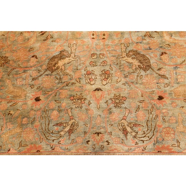Early 20th Century Authentic Persian Tabriz Handmade Wool Rug For Sale - Image 5 of 9