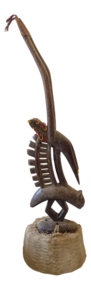 Old Bamana Chi Wara Antelope Headcrest With Cap Mali 29" H