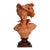 Antique Terra Cotta Bust of a Debutante in Victorian Finery on Wood Plinth C1910 For Sale