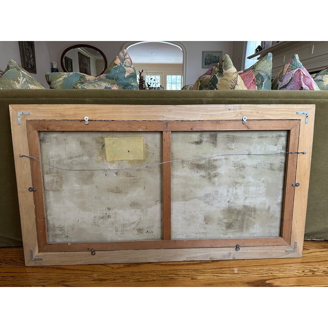 French Country 1920s Vintage French Oil on Canvas Painting, Framed For Sale - Image 3 of 6