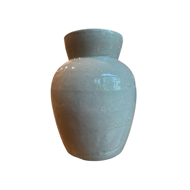 Early 20th Century Antique Weyman & Bro. Salt-Glazed Stoneware Snuff Jar – 6" For Sale - Image 5 of 7