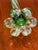This is an exquisite vintage twist stem vase. A French, art glass flower sleeve, dating to the mid 20th century, circa...