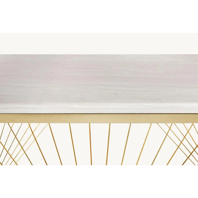 Gold AEGIS-P Console Table by Ziad Alonaizy For Sale - Image 8 of 9