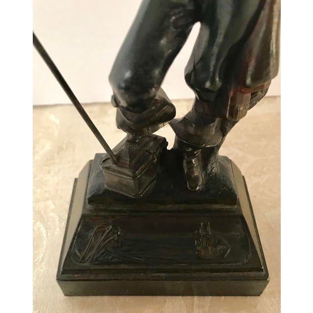 Paul Herzel Vintage Bronze Pirate Statue Chairish