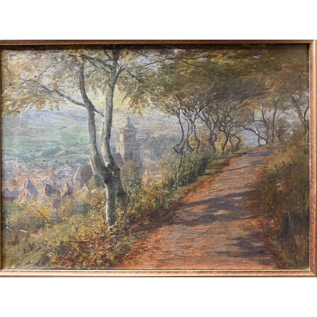 Johann Heinrich Hasselhorst, Homberg (Efze), View from the Schlossberg, Oil Painting on Canvas For Sale - Image 10 of 13