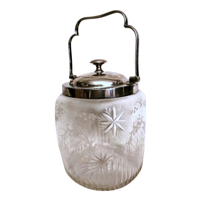 Mid 19th Century Mappin & Brothers Crystal & Silverplate Ice Bucket With Lid For Sale