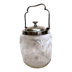 Mid 19th Century Mappin & Brothers Crystal & Silverplate Ice Bucket With Lid