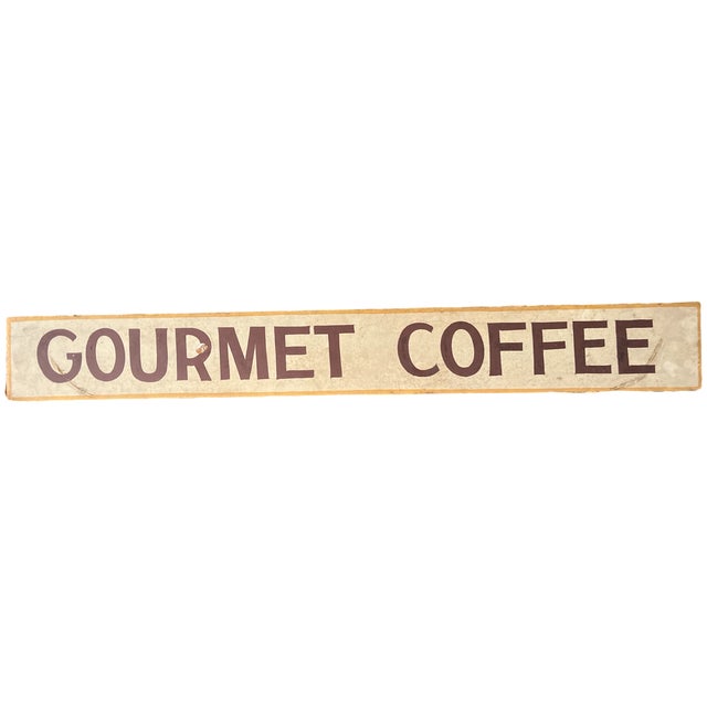 Add a dose of nostalgic charm to your kitchen, café, or coffee bar with this vintage hand-painted sign advertising Gourmet...