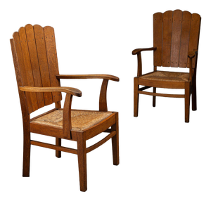 Rustic Armchairs, 1940s, Set of 2