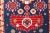 Blue Geometric Vintage Caucasian Rug With Tribal Geometric Medallions in Blue and Red For Sale - Image 8 of 12
