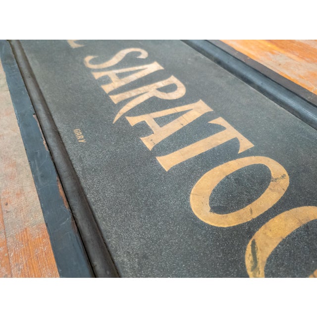 Early 20th Century Double Sided "The Saratogian" Saratoga Newspaper Sign For Sale - Image 15 of 16