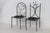 Abstract Metal Candle Holders Pair of 2 Decorative Chair Wire Design Black Finish 5037b For Sale - Image 3 of 14
