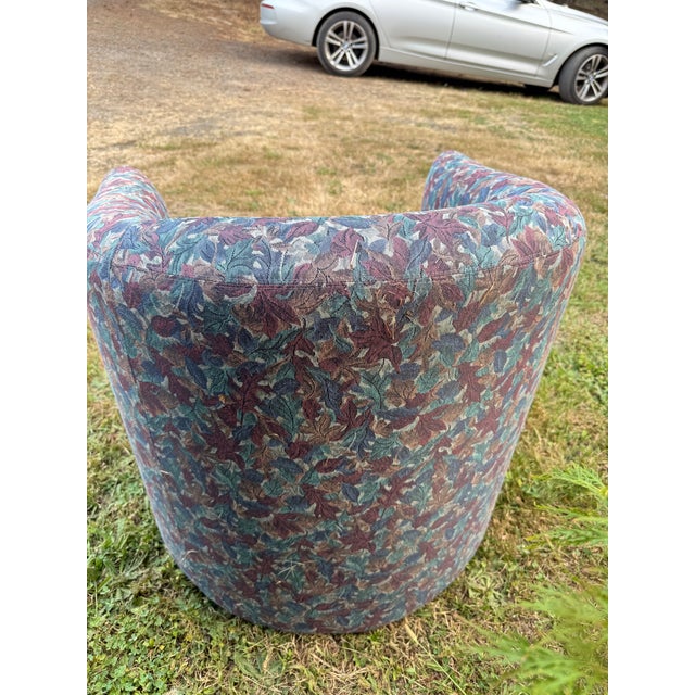 Blue 1990s Postmodern Barrel "Nanden" Chair in the Style of Hans Weidmann For Sale - Image 8 of 9