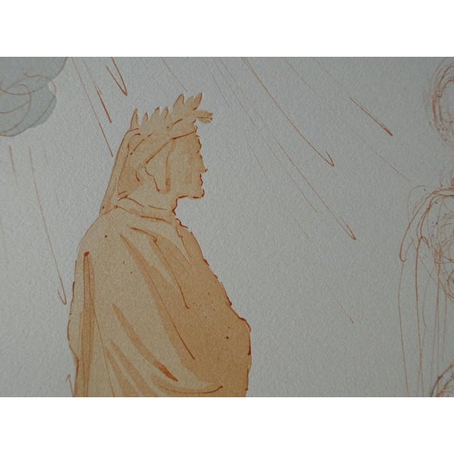 Salvador Dali, Virgil Comforts Dante, Woodcut For Sale - Image 4 of 7
