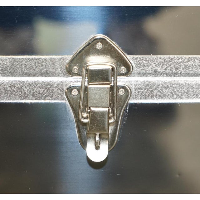 Chrome & Steel Storage Trunks, Set of 3 For Sale - Image 6 of 18