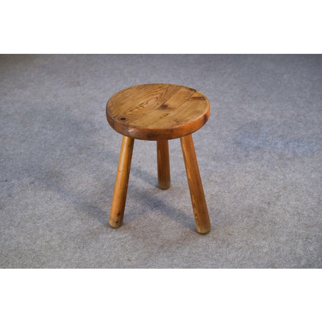 1960s Mid-Century Pine Stool, 1960s For Sale - Image 5 of 8