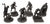 Vintage Pewter Guild Sculptures by Quirin Roth, 1970s, Set of 6 For Sale
