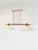 Nikho i ceiling lamp in wood, brass and fabric by studio marine breynaert. Dimensions: w 153 x d 56 cm (height upon...