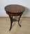 Beautiful round Biedermeier side or sewing table from South Germany 1825. Walnut veneer on softwood. Round burlwood inlay...