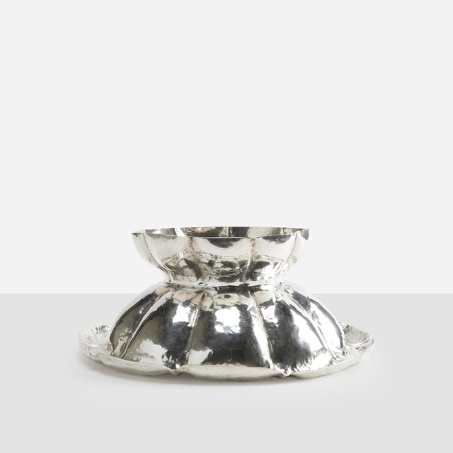 1920s 1920s Hammered Silver Centerpiece by Josef Hoffman For Sale - Image 5 of 9