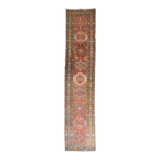 Traditional Antique Heriz Karadja Runner rug no. j5249 For Sale