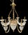 Vintage Lenox Porcelain Brass Large 6 Light Traditional Chandelier For Sale - Image 11 of 14