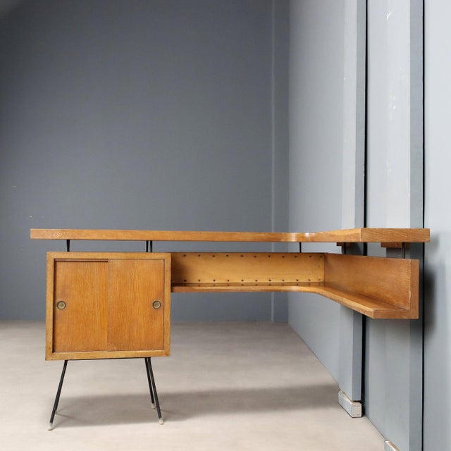 Marco Zanuso Vintage Corner Cabinet in Oak attributed to Marco Zanuso, Italy, 1950s For Sale - Image 4 of 11