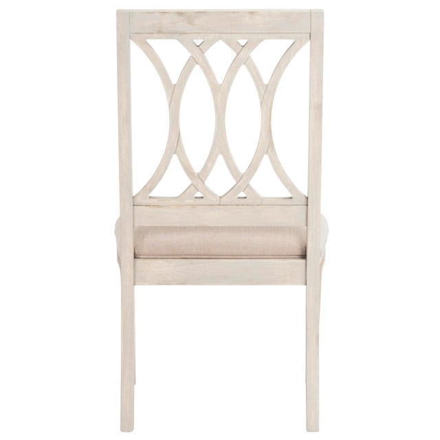 Wood 19''H Linen Side Chair in Taupe & Rustic Grey - a Pair For Sale - Image 7 of 11