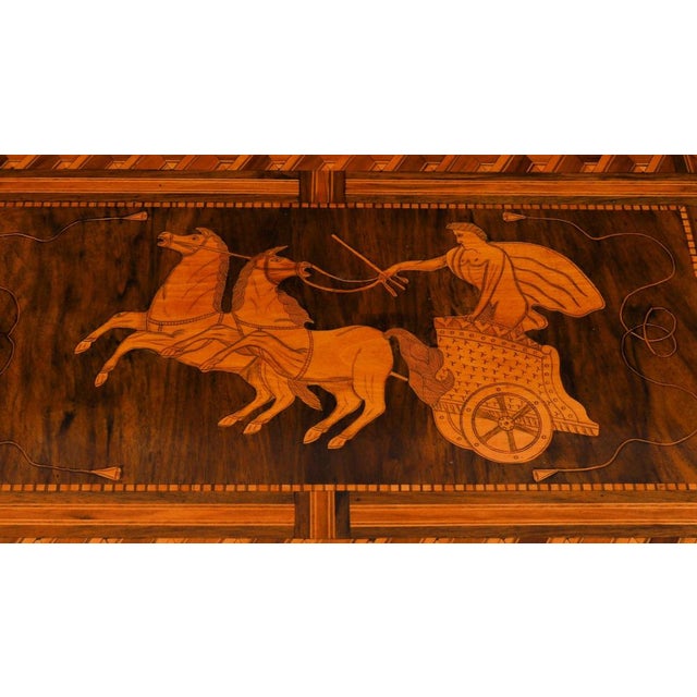 Antique Italian Marquetry and Parquetry Occasional Table from Sorrento, 1800s For Sale - Image 5 of 14