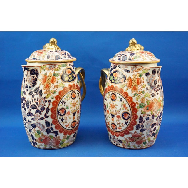 Large Japanese Porcelain Jugs by Imari, Set of 2 For Sale - Image 4 of 18