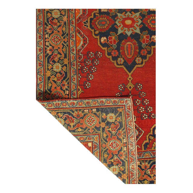 Traditional Rust Persian Hand Knotted Fine Antique Bakhshayesh 4'3'' X 7'7'' For Sale - Image 3 of 4