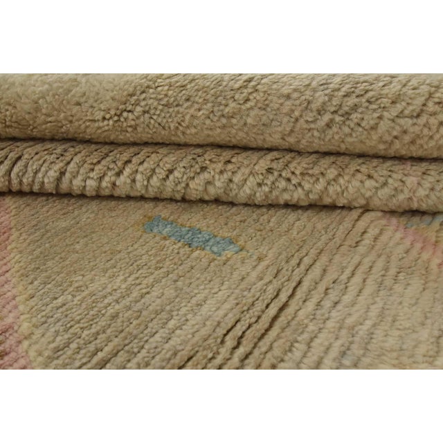 Beige Moroccan Rug 7'11'' X 10'1'' Beige Wool Contemporary Hand-Knotted Carpet For Sale - Image 8 of 12