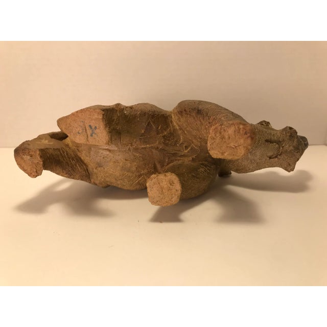 Mid-Century African Hand Chiseled Stone Carving Rhino Figurine For Sale - Image 4 of 9