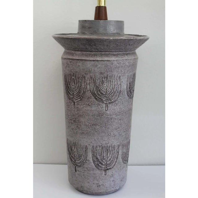 1960s 1960s Ceramic Table Lamp With Flower Pattern For Sale - Image 5 of 7