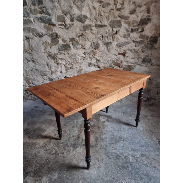 Vintage Extendable Kitchen or Writing Table, France, 1930s For Sale - Image 6 of 15