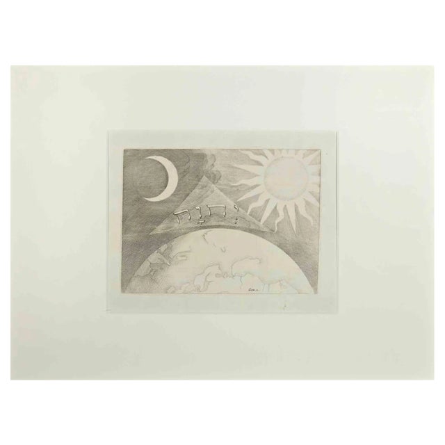 Giovanni Lanfranco, Genesis 1, Old Testament Story, Etching, 1607 For Sale