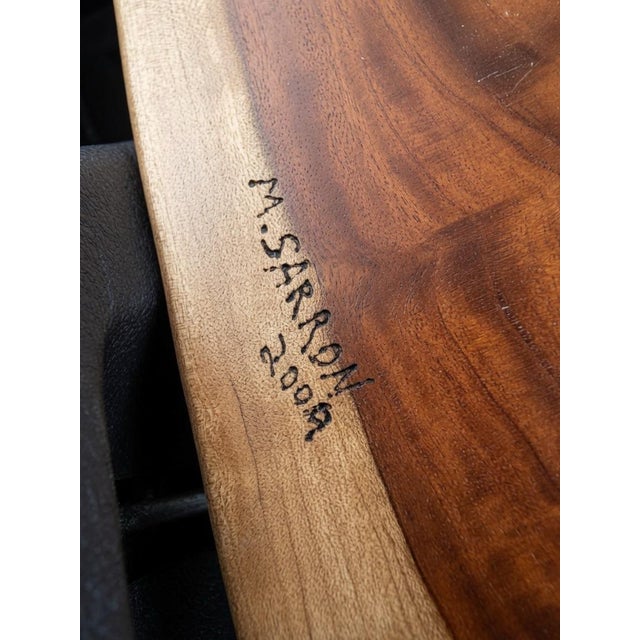 Live Edge Walnut Coffee Table With Sculptural Metal Legs For Sale In Naples, FL - Image 6 of 6