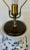 Porcelain Blue Willow Vase Table Lamp on Wooden Base With White Lampshade For Sale - Image 11 of 12