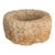 Vintage Rustic Carved Stone Bowl Planter For Sale