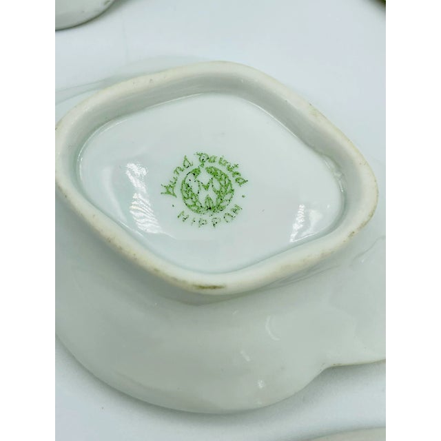 Mid 20th Century Nippon Hand Painted Lobed Bowl & Five Matching Smaller Bowls- 6 Pieces For Sale In Los Angeles - Image 6 of 13