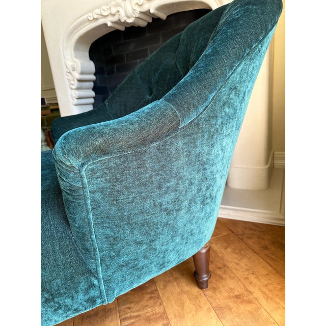 Emerald Green Chaise Longue For Sale - Image 4 of 9