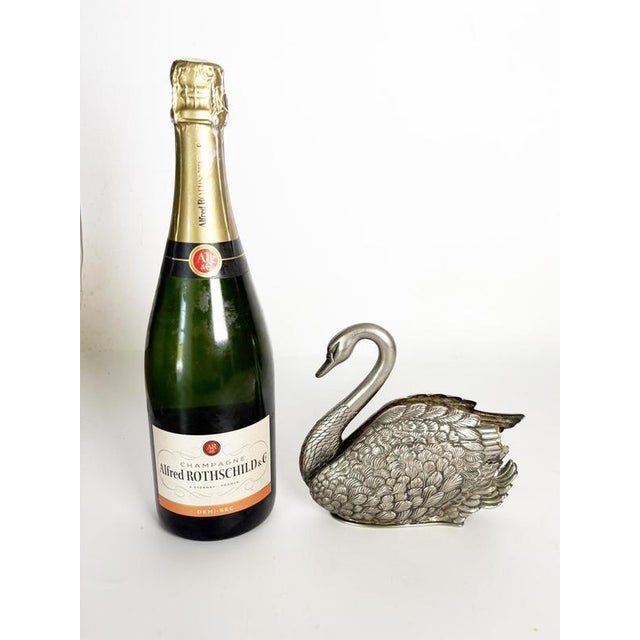 Hollywood Regency Metal Swan Letter Holder, France, 1970s For Sale - Image 3 of 10