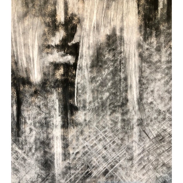 James O. Clark, Abstract Gestural Drawing Chalk and Charcoal Drawing