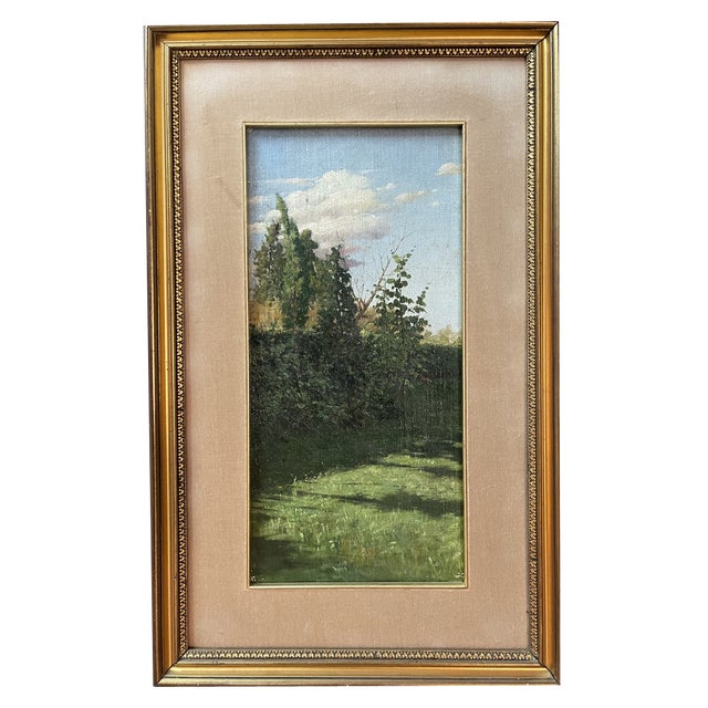 Ugo Gheduzzi, Italian Landscape, 1910s, Oil on Cardboard For Sale