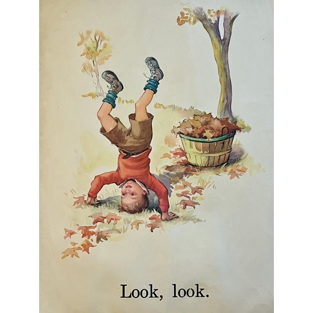Vintage Framed Children’s Storybook Prints – Pair of Whimsical Nursery Illustrations For Sale - Image 10 of 13
