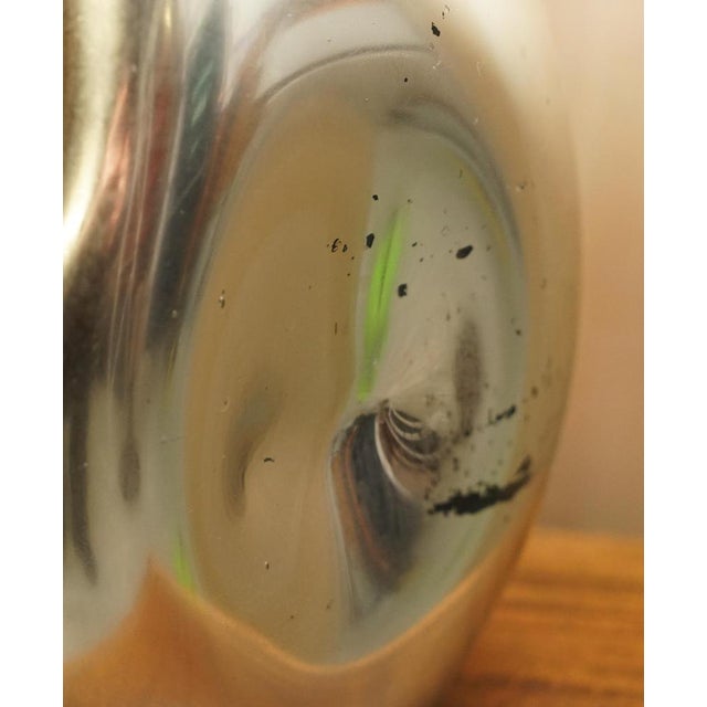 Large Vintage Sculptural Table Lamp in Foxed Mirrored Glass For Sale - Image 9 of 18