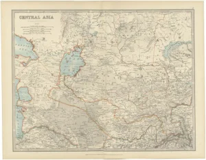 Antique Map of Central Asia, 1903