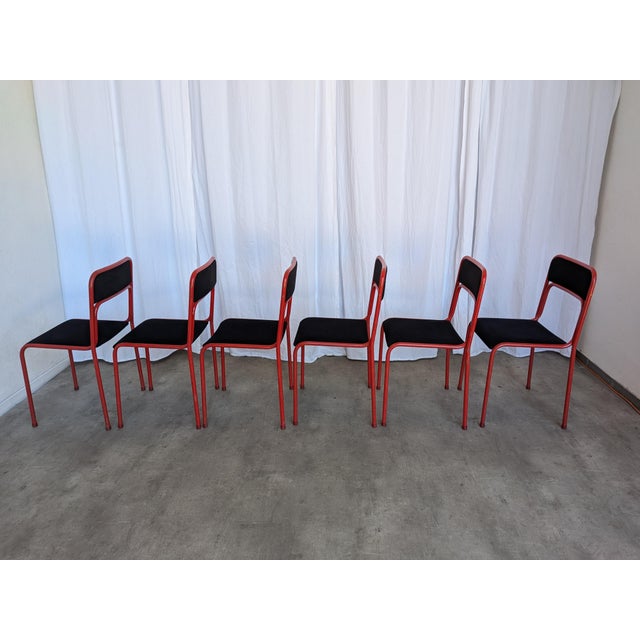 Metal Space Age Stackable Dining Chairs, 1970s, Set of 6 For Sale - Image 7 of 18