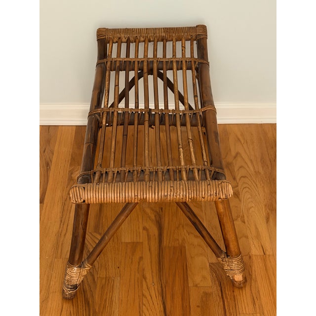 Vintage Bentwood Rattan Bench For Sale - Image 11 of 12