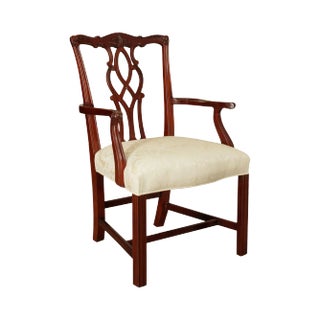 Kindel Mahogany Chippendale Style Armchair For Sale
